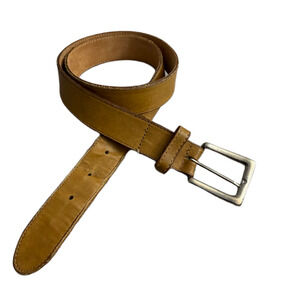 Catherine Dial Easley Leather Belt Womens Large Tan Silver Buckle San Antonio TX